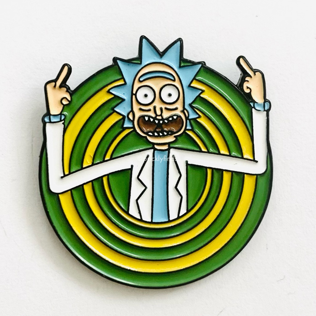 8/$40 Rick And Morty Flipping Bird Enamel Pin